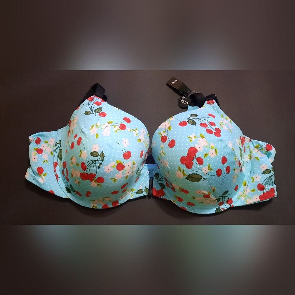 Torrid Blue Floral Front Closure Bra